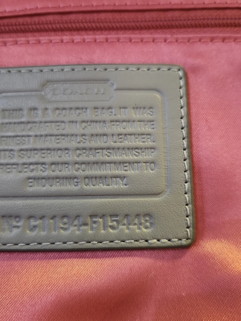 Coach Ashley Snaphead Satchel W/Pink & Olive Circle-Print Satin & Patent Trim - Picture 13 of 16